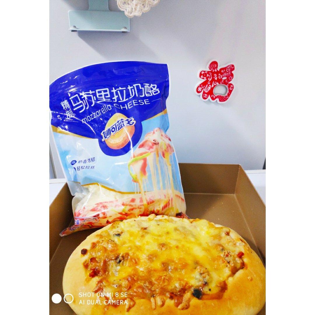 黑椒鸡肉蔬菜披萨