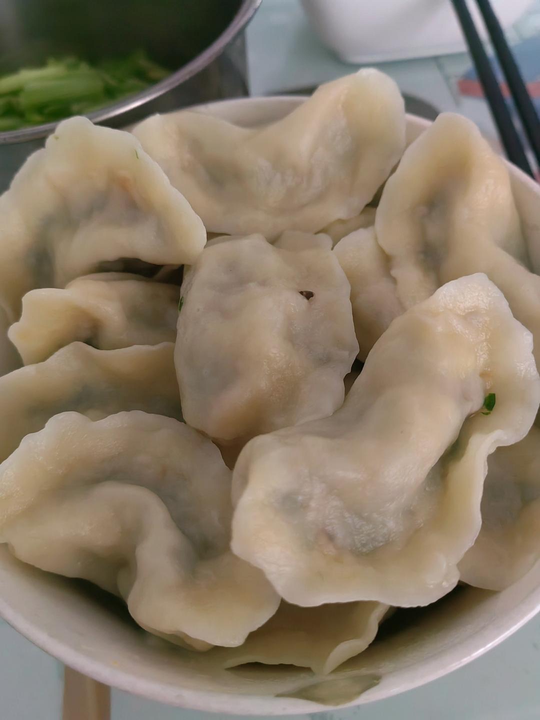 菠菜素馅饺子