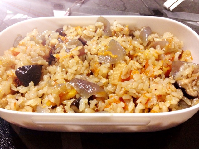 南瓜鸡肉饭