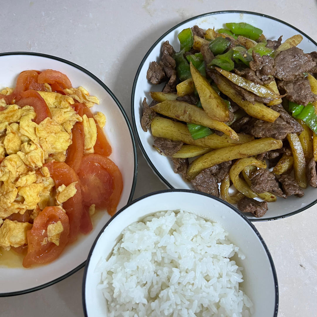 孜然土豆炒牛肉