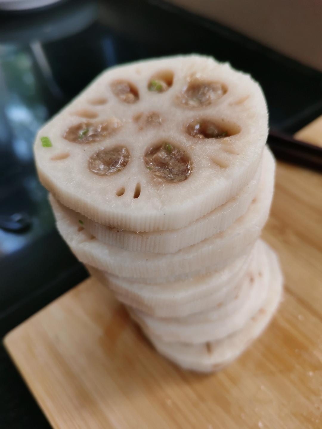 空气炸锅～肉末藕夹