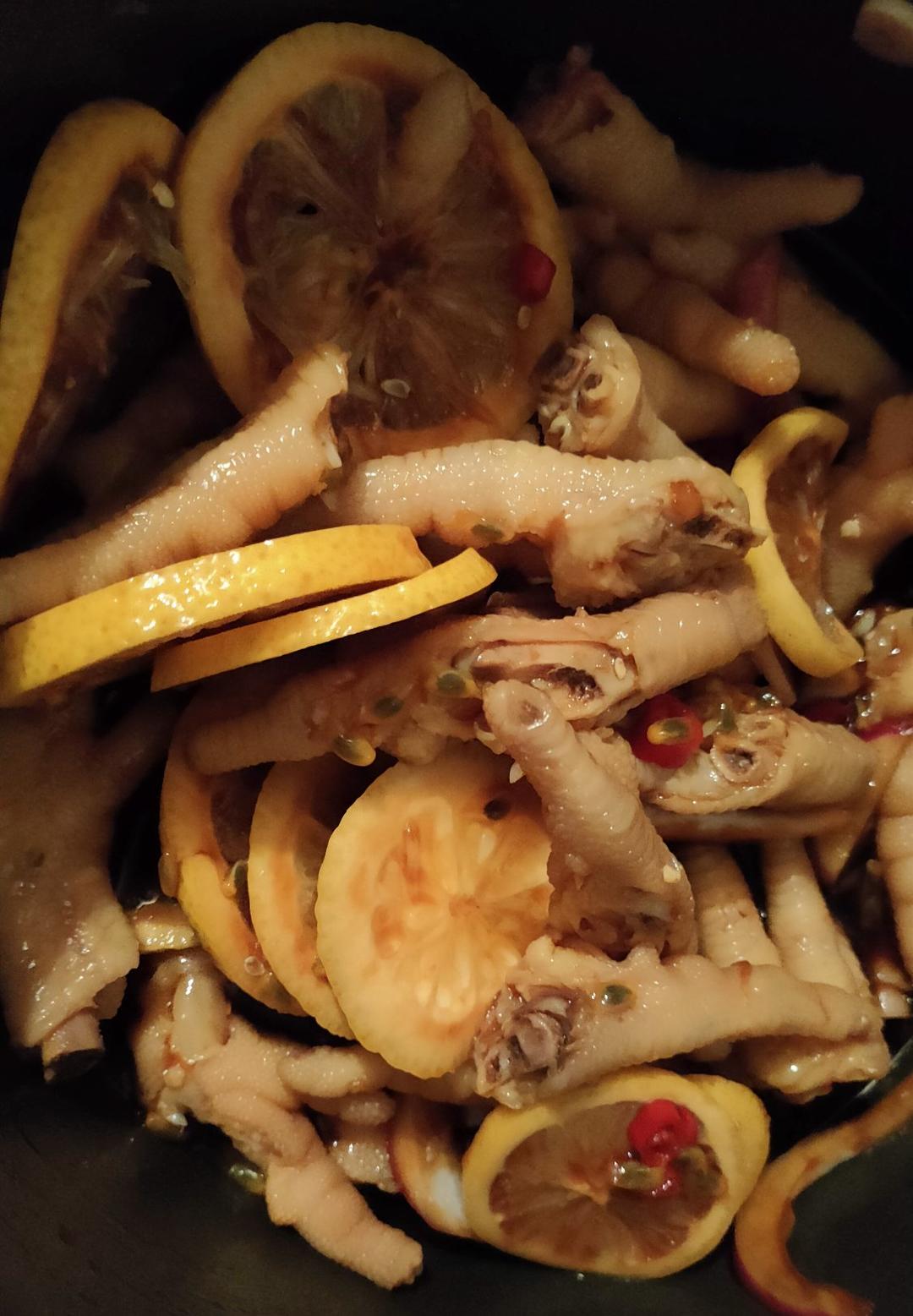 🍋柠檬百香果🌶️酸辣网红鸡爪