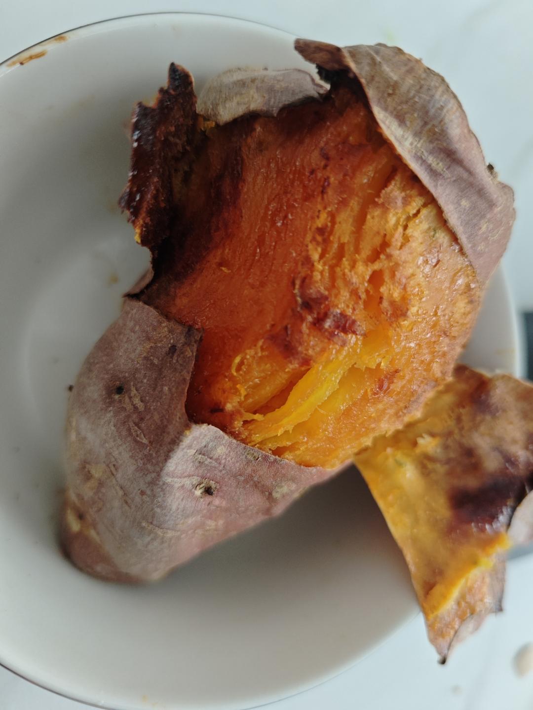 【糯唧唧的烤红薯】糖油四溢皮肉分离外糯里嫩吸溜着吃！