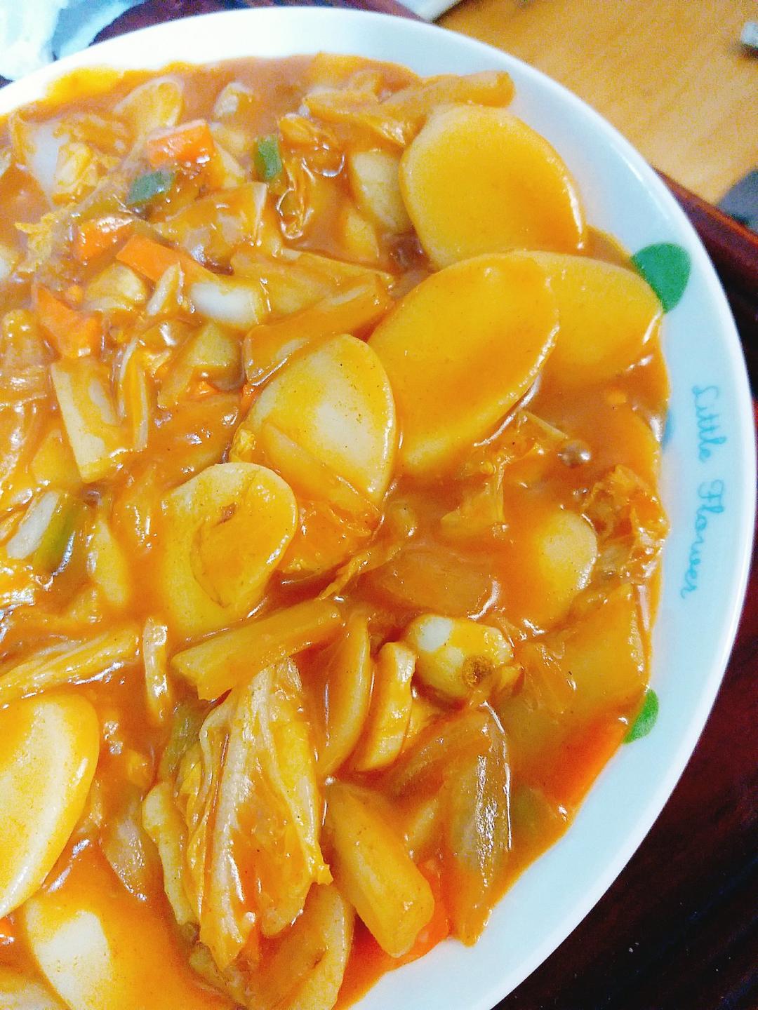 韩式辣炒年糕（or网红芝士套路之芝心年糕）