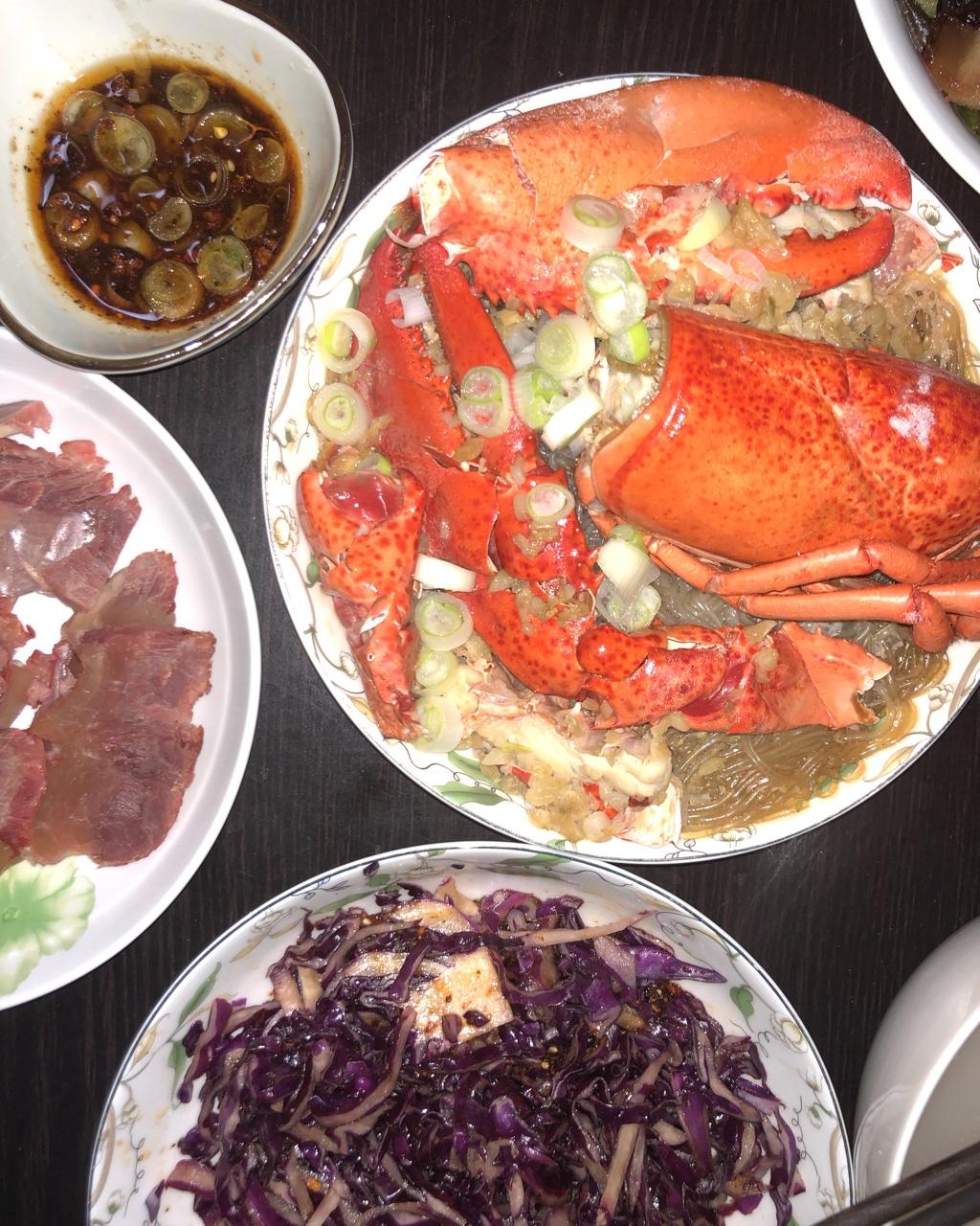 蒜蓉龙虾蒸粉丝