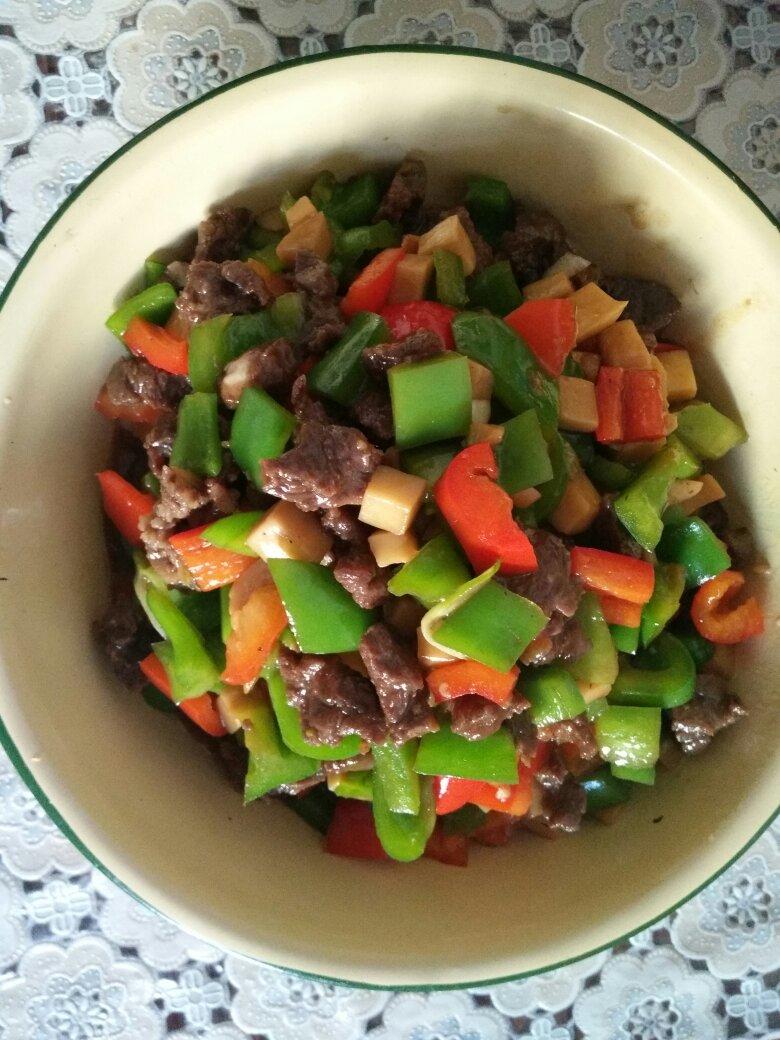 家常菜~杏鲍菇烧牛肉粒