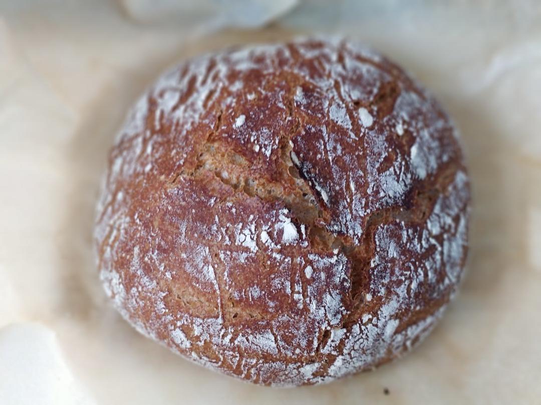 低卡！简单好操作的铸铁锅基础欧包(1080大卡）