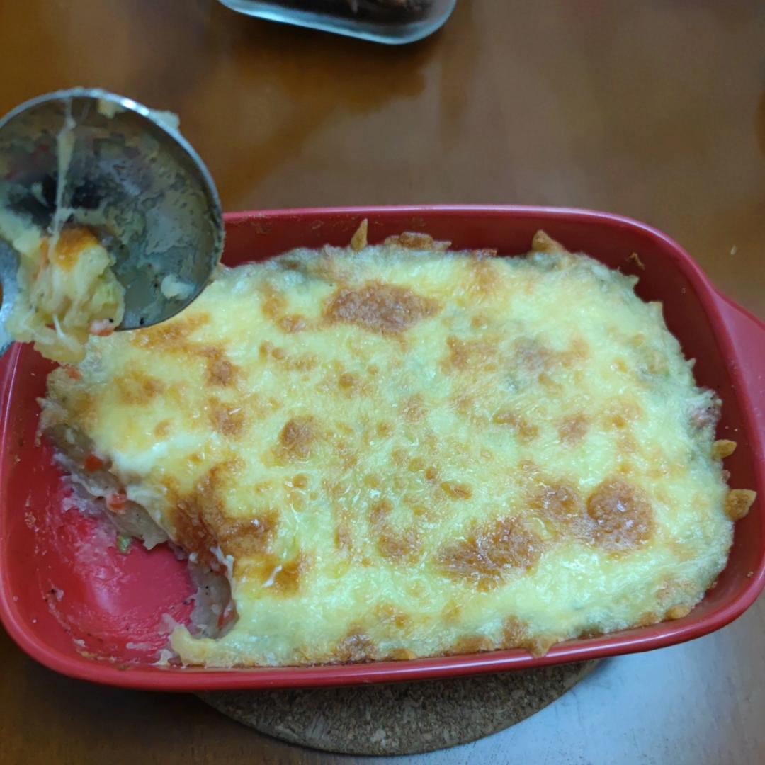 芝士焗土豆泥（烤箱版），小朋友们最爱