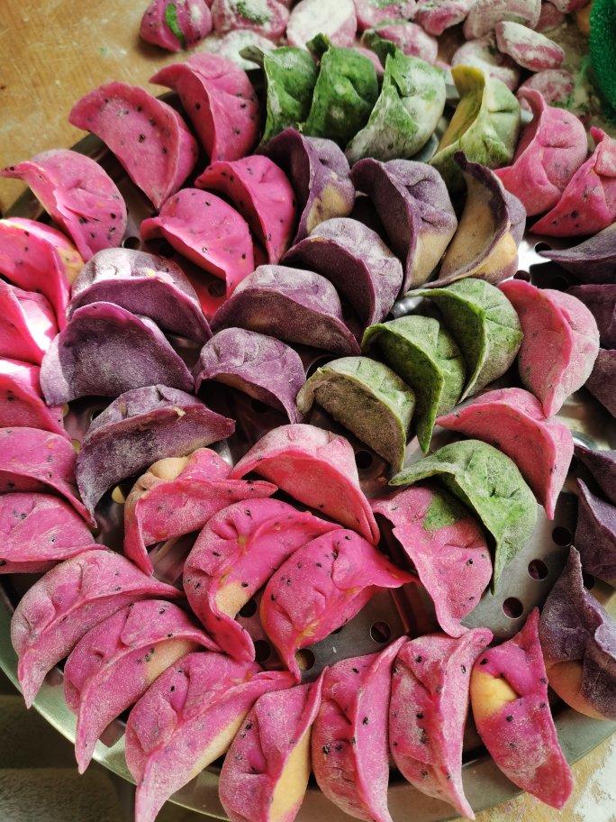 饺子 五彩水饺多缤纷 幸福的琳子做的五彩水饺多缤纷幸福的琳子