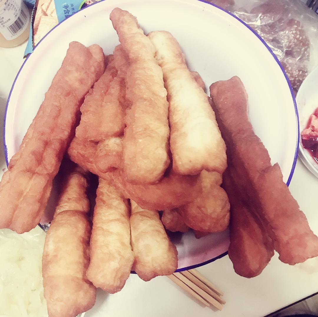 自制无泡打粉油条