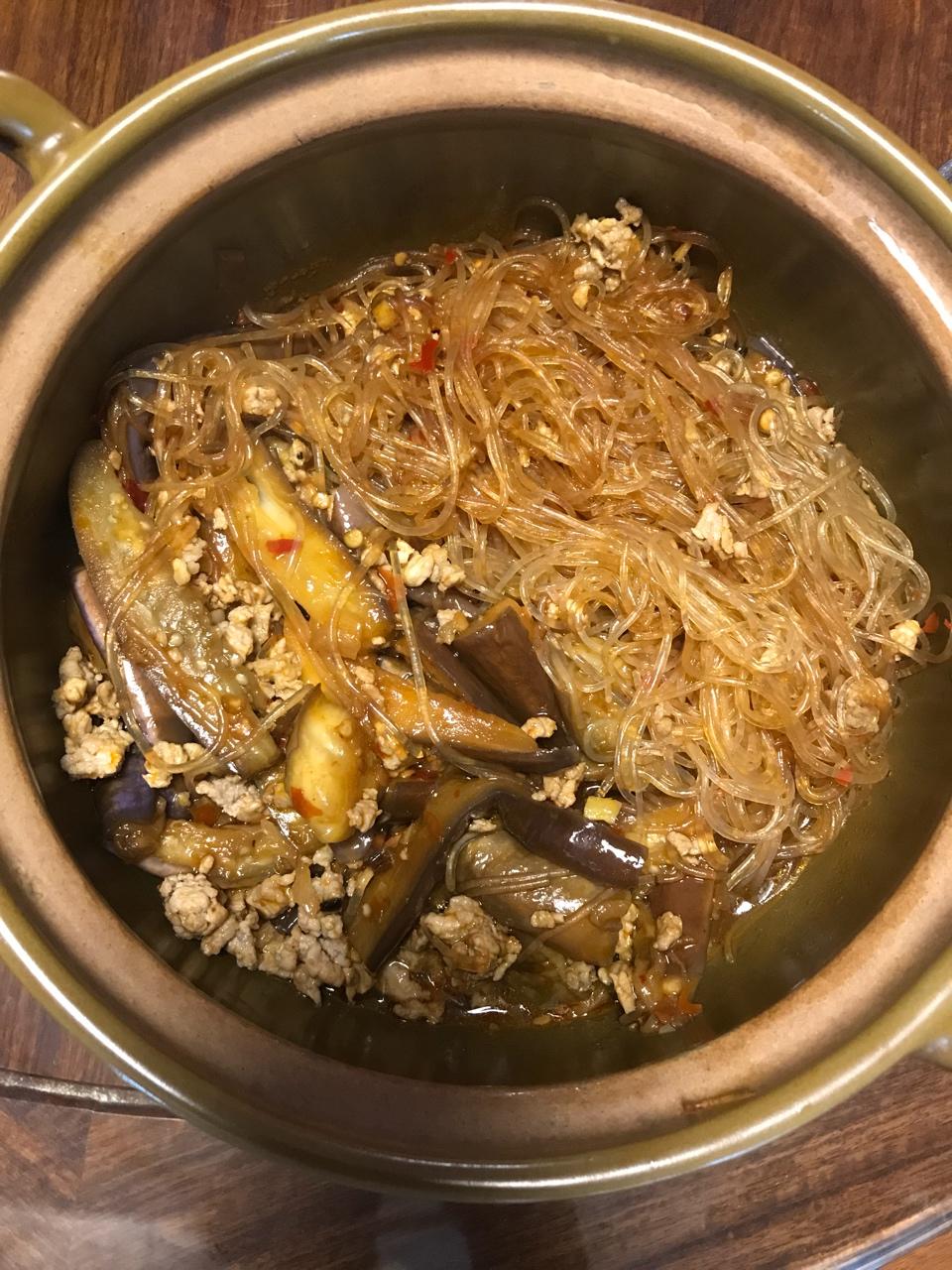 肉末茄子粉丝煲