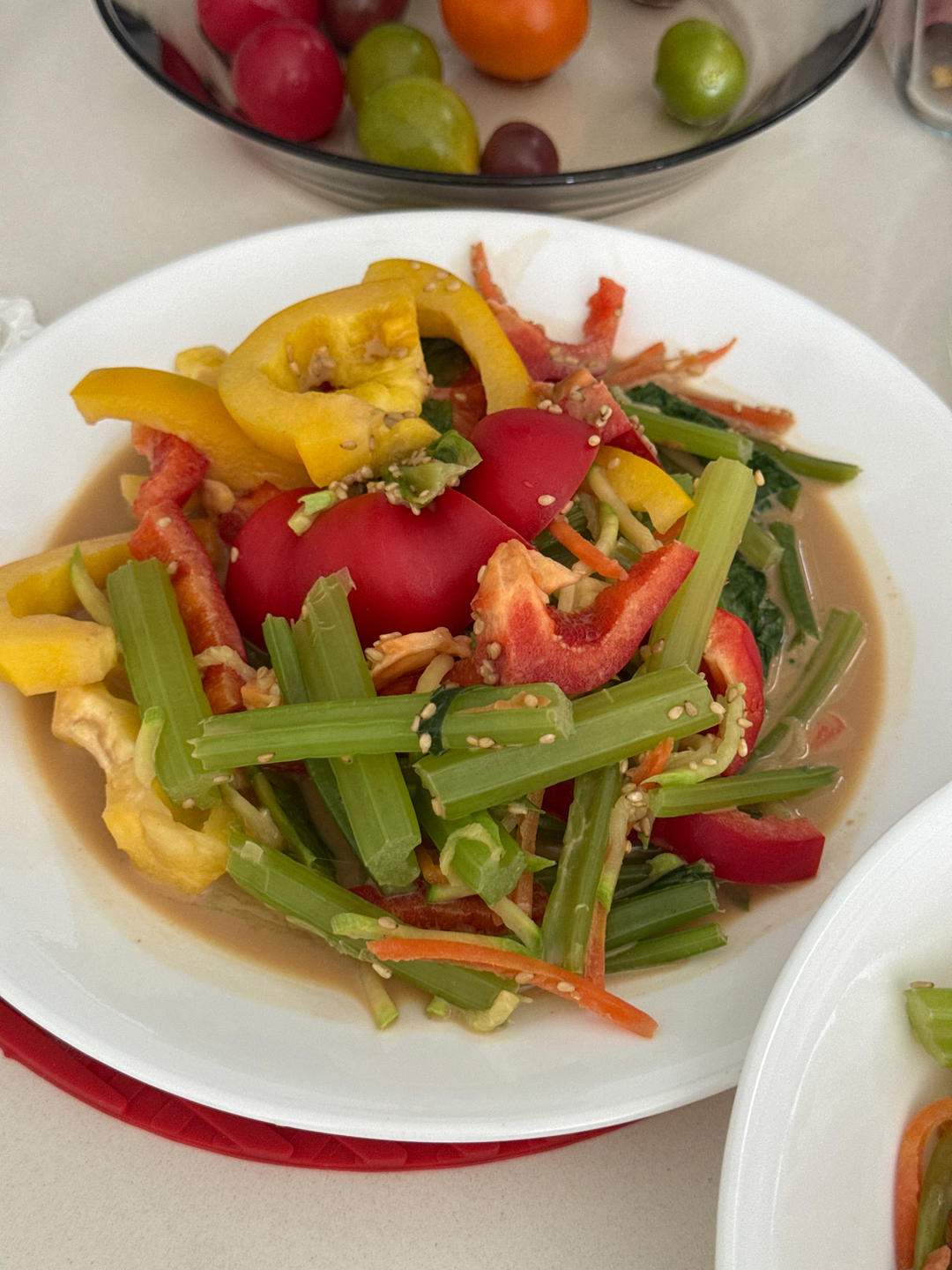 光盘凉菜 芝香黄瓜粉丝大拌菜（万能芝麻酱汁）