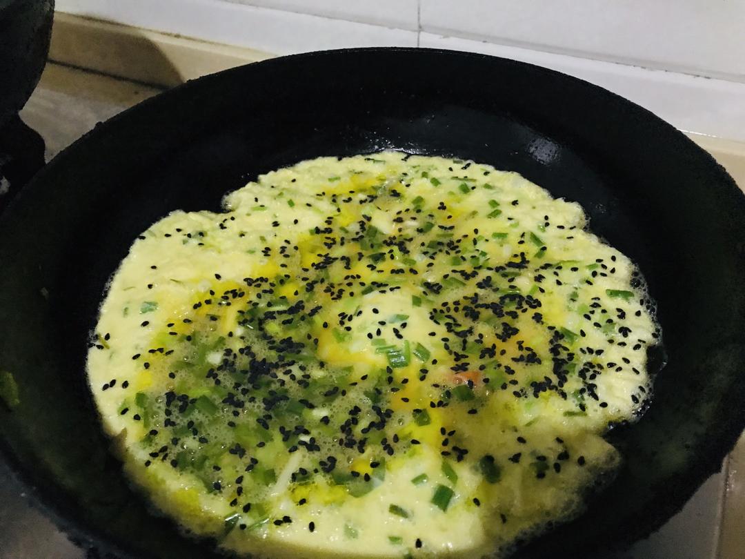 芝麻蛋饼
