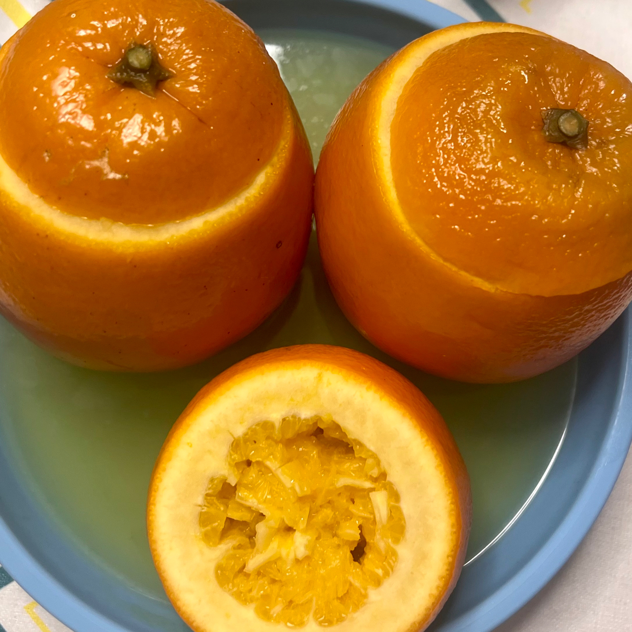 有效的小儿止咳的盐蒸橙子