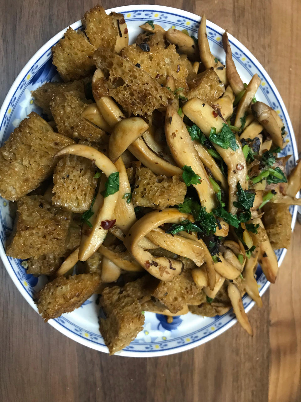 杏鲍菇炒面筋