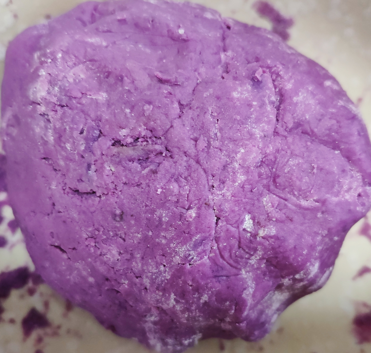 健康无糖的芝士紫薯糯米饼（烤箱版）的做法 步骤2