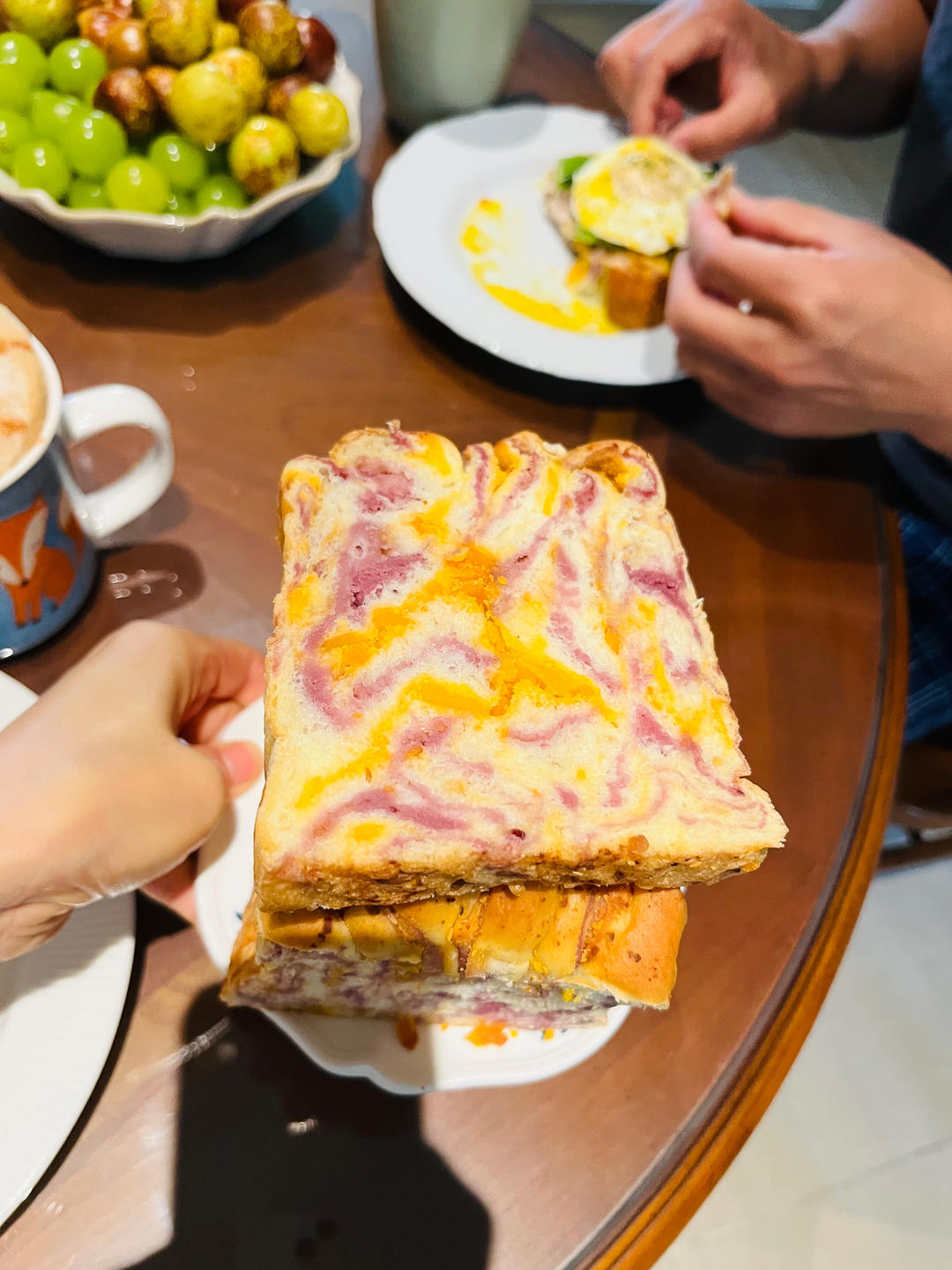 芋泥咸蛋黄吐司｜料多超满足｜神仙搭配