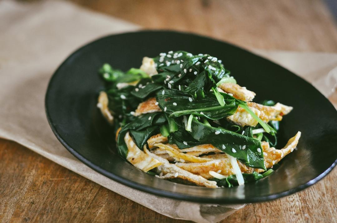 春日蛋丝拌韭菜