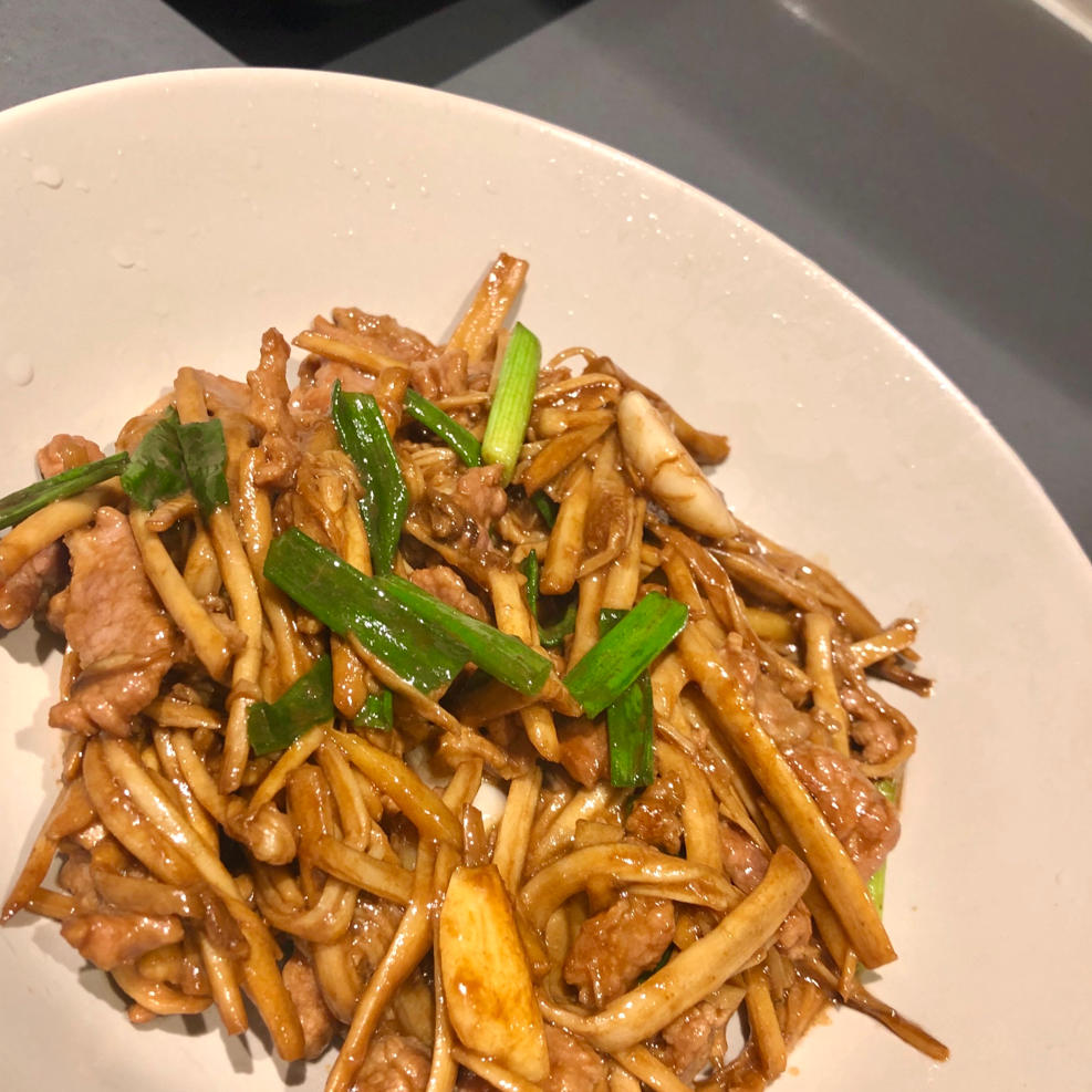 茶树菇炒牛肉
