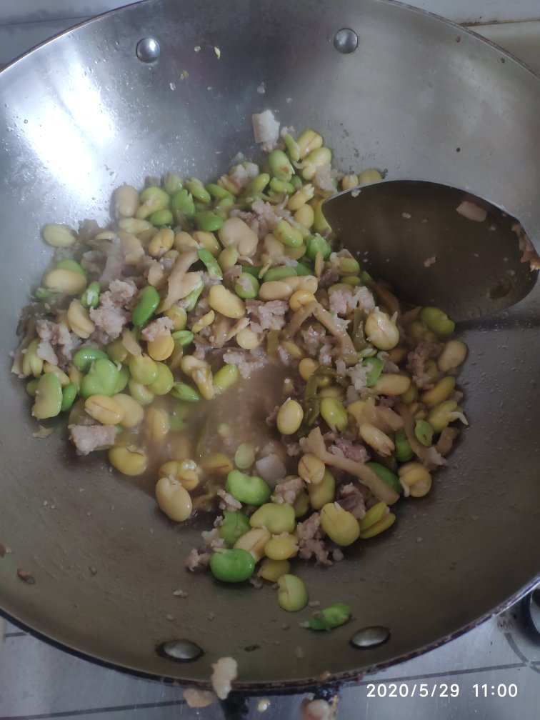 肉沫榨菜炒蚕豆——又一个没想到的美味