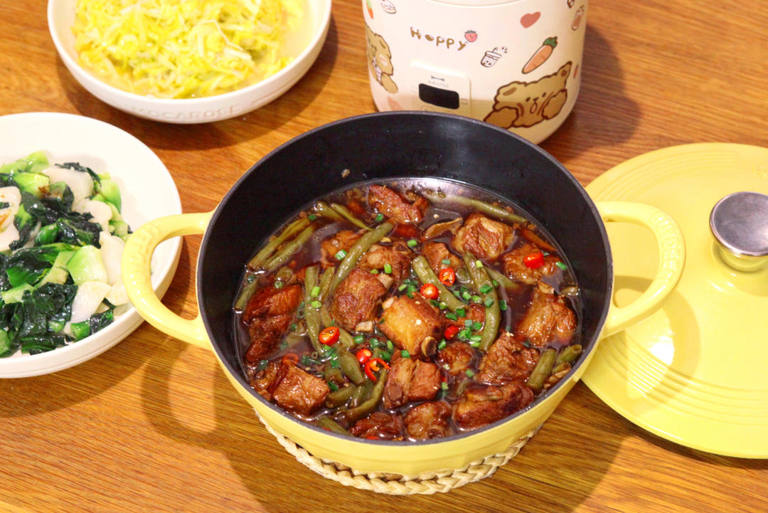 土豆豆角炖五花肉