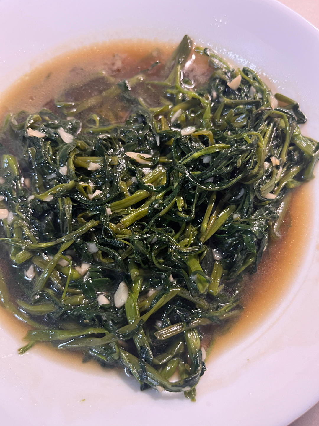 爆炒耗油空心菜