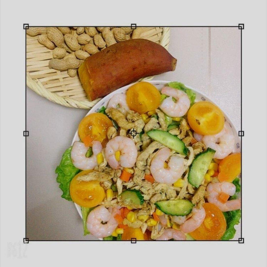 鸡胸肉蔬菜色拉