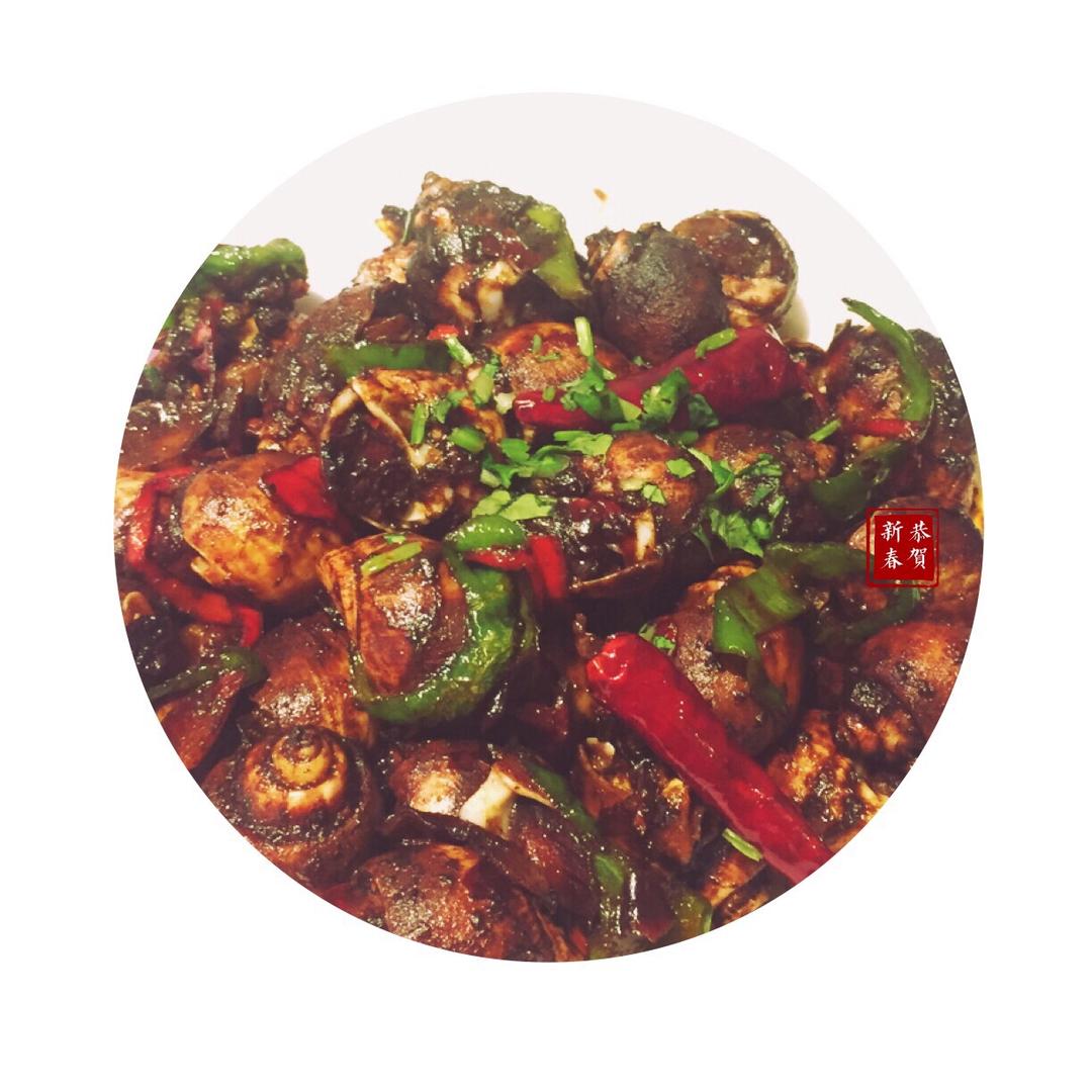 香辣酱爆花螺