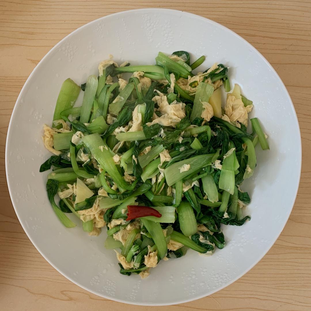 2分钟一道菜:清炒腐皮鸡毛菜