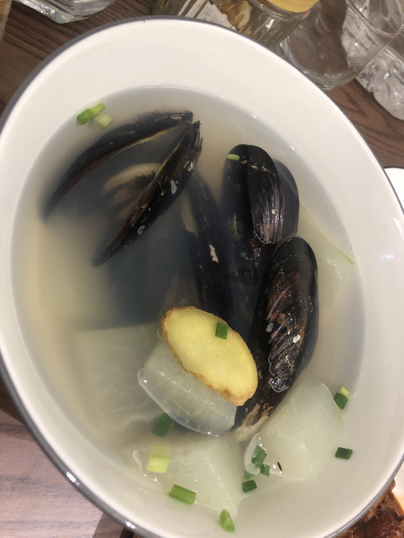 鲜掉眉毛的淡菜（贻贝）冬瓜汤