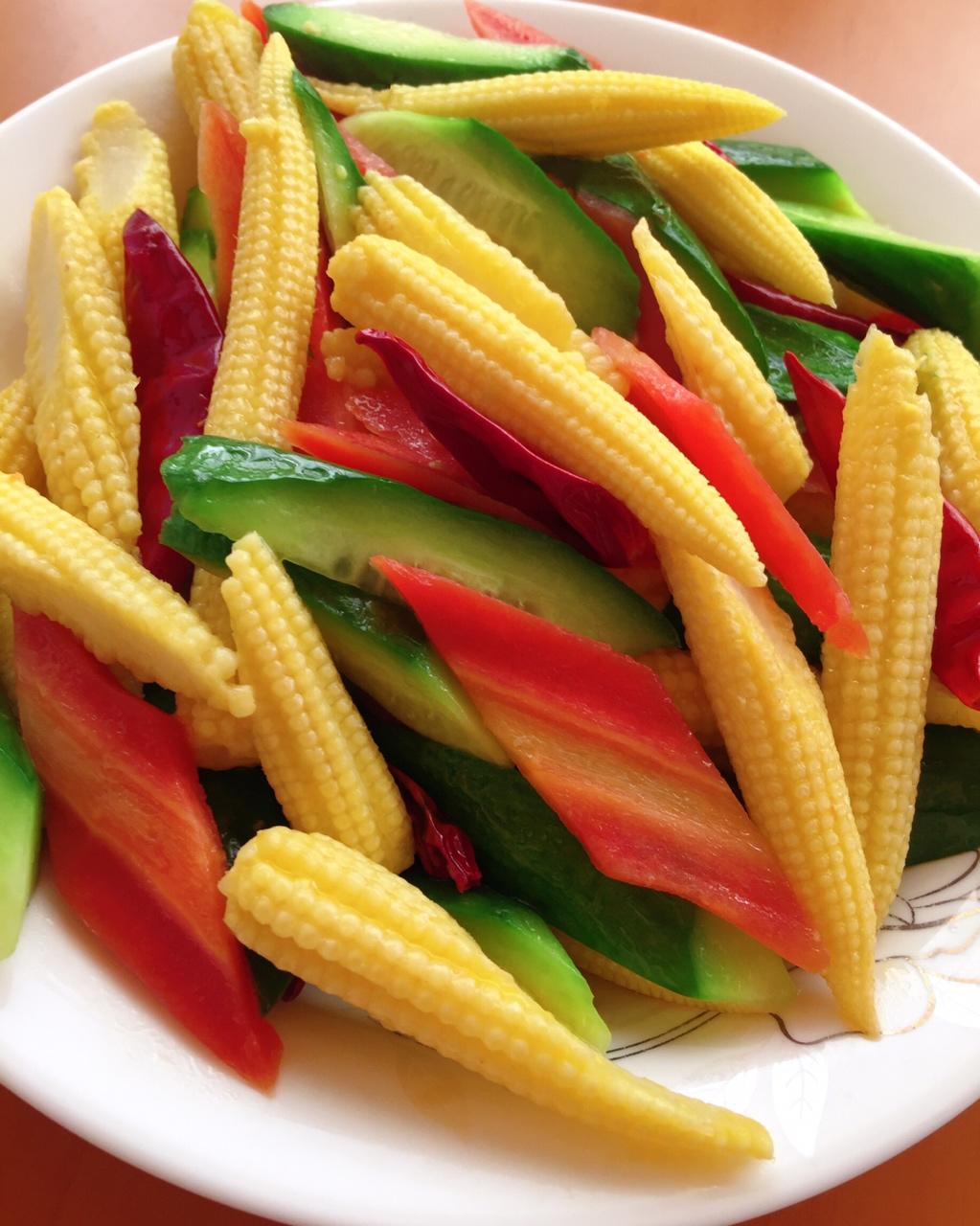 浮生若茶0814做的缤纷清炒玉米笋