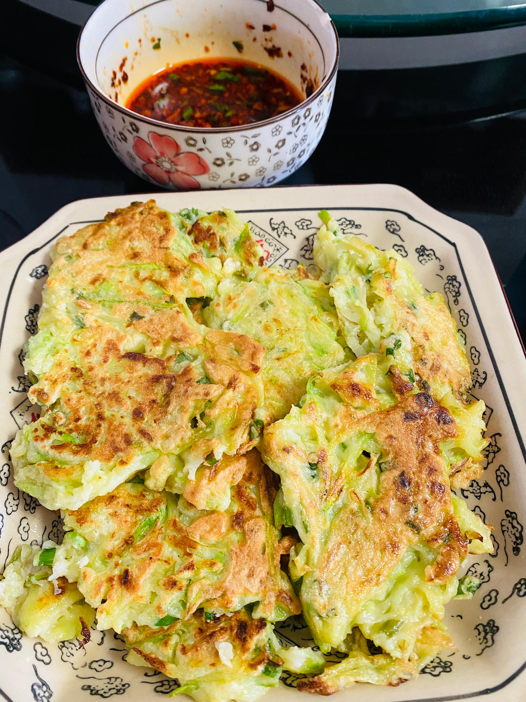 西葫芦香葱蛋饼