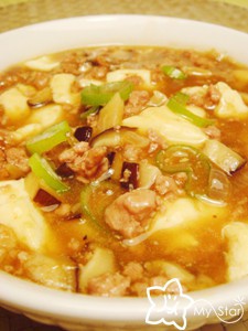 香菇肉末豆腐的做法