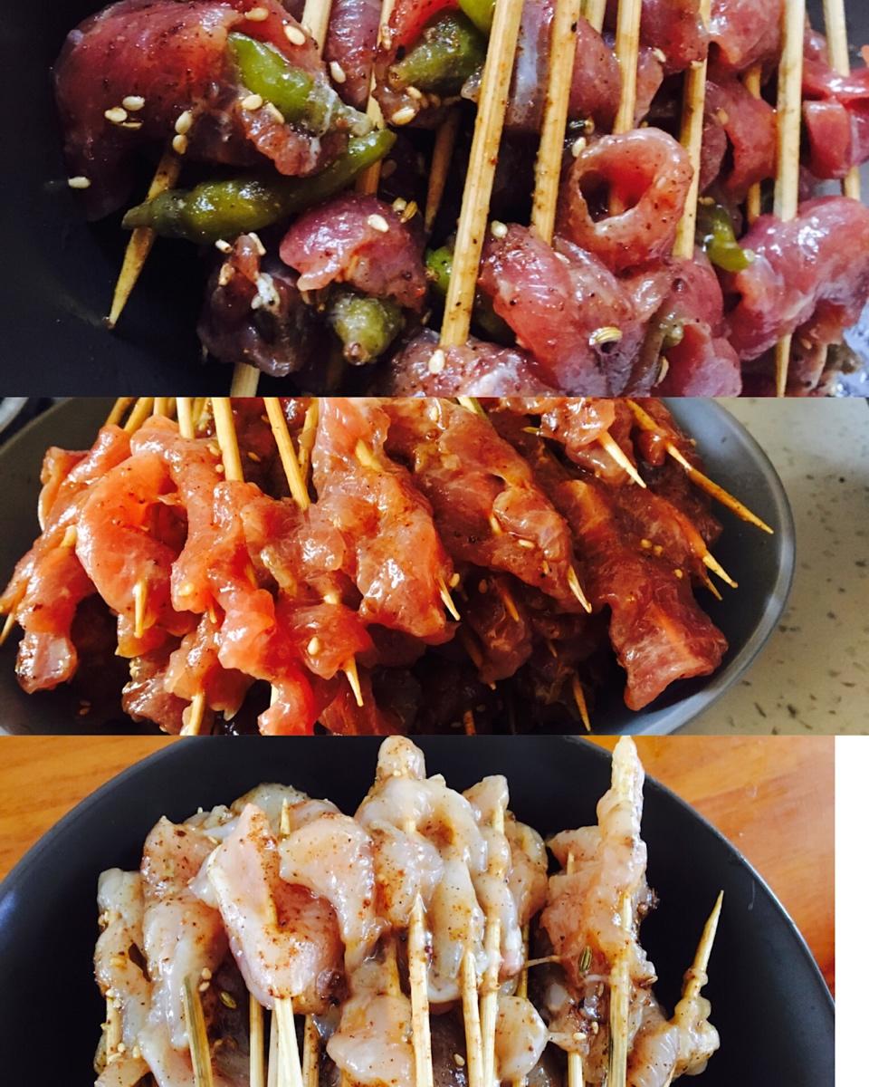 自制串串香（牛肉串，鸡肉串，猪肉串）
