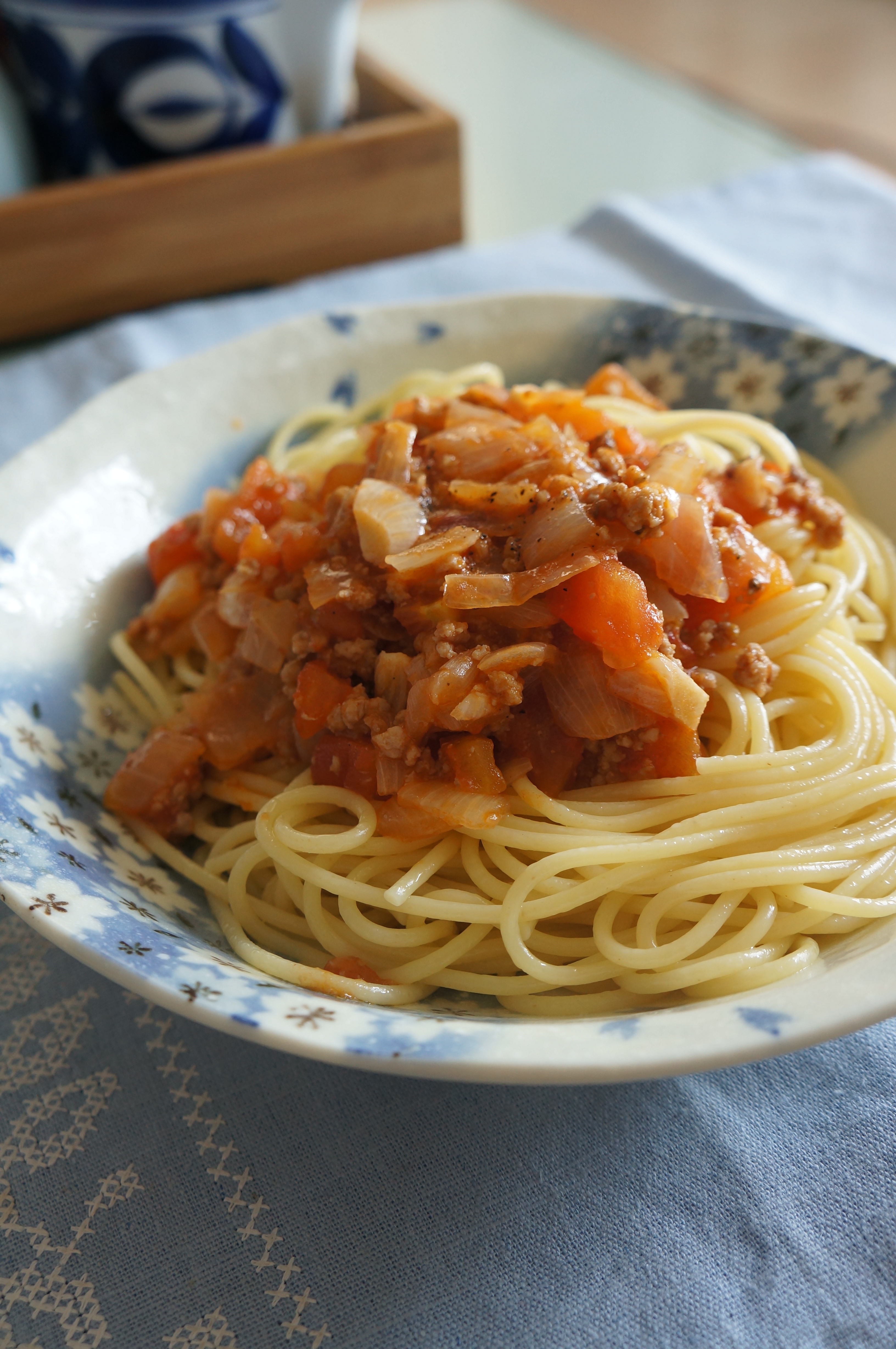 蕃茄蘑菇肉酱意大利面