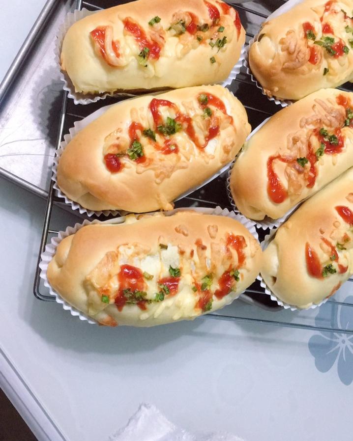 培根火腿香葱芝士面包