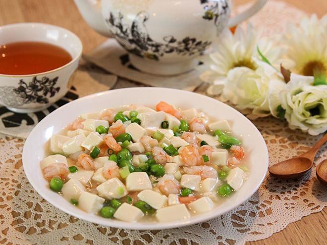 虾仁毛豆烩豆腐的做法