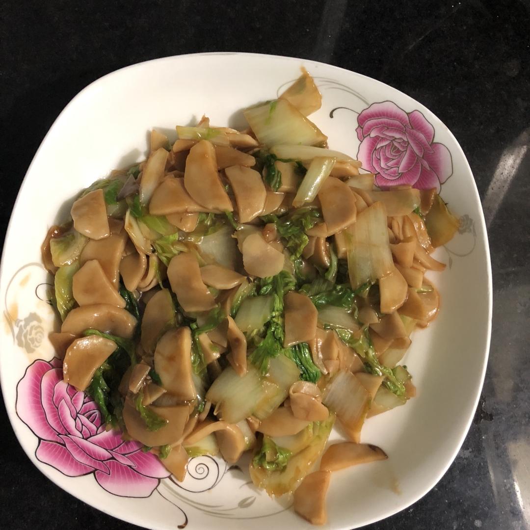 杏鲍菇炒小青菜