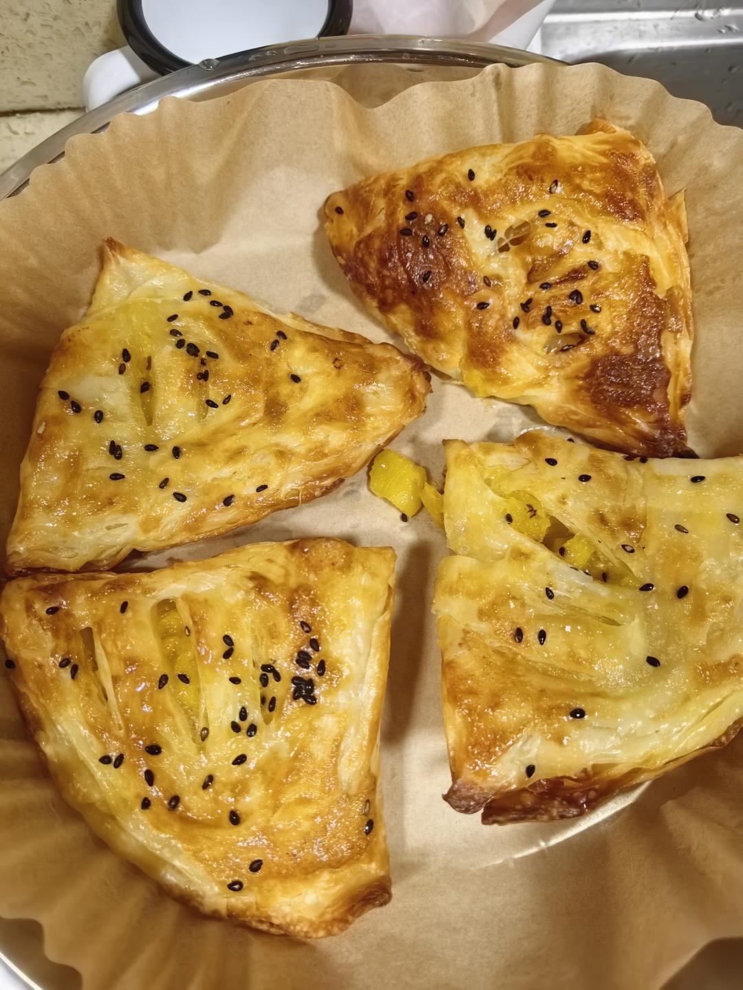 菠萝（凤梨）派 （手抓饼+空气炸锅）超简单！