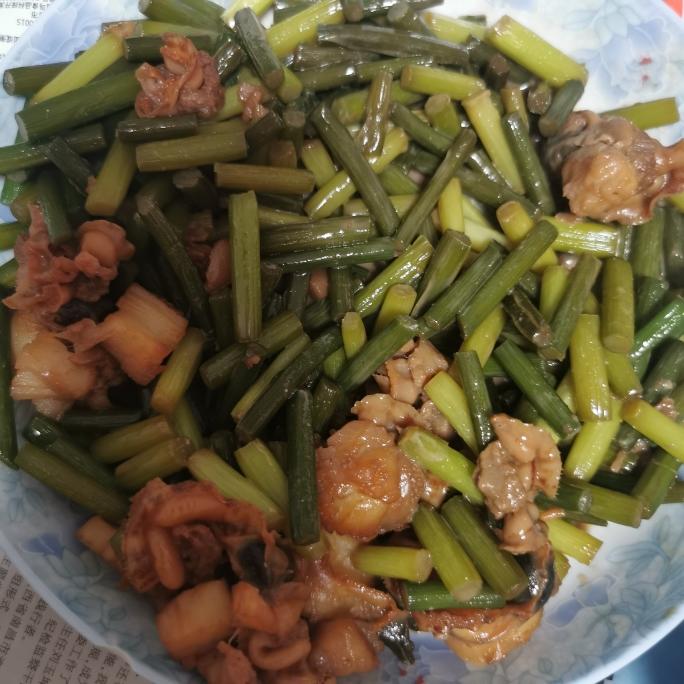 蒜苔炒夏威夷贝