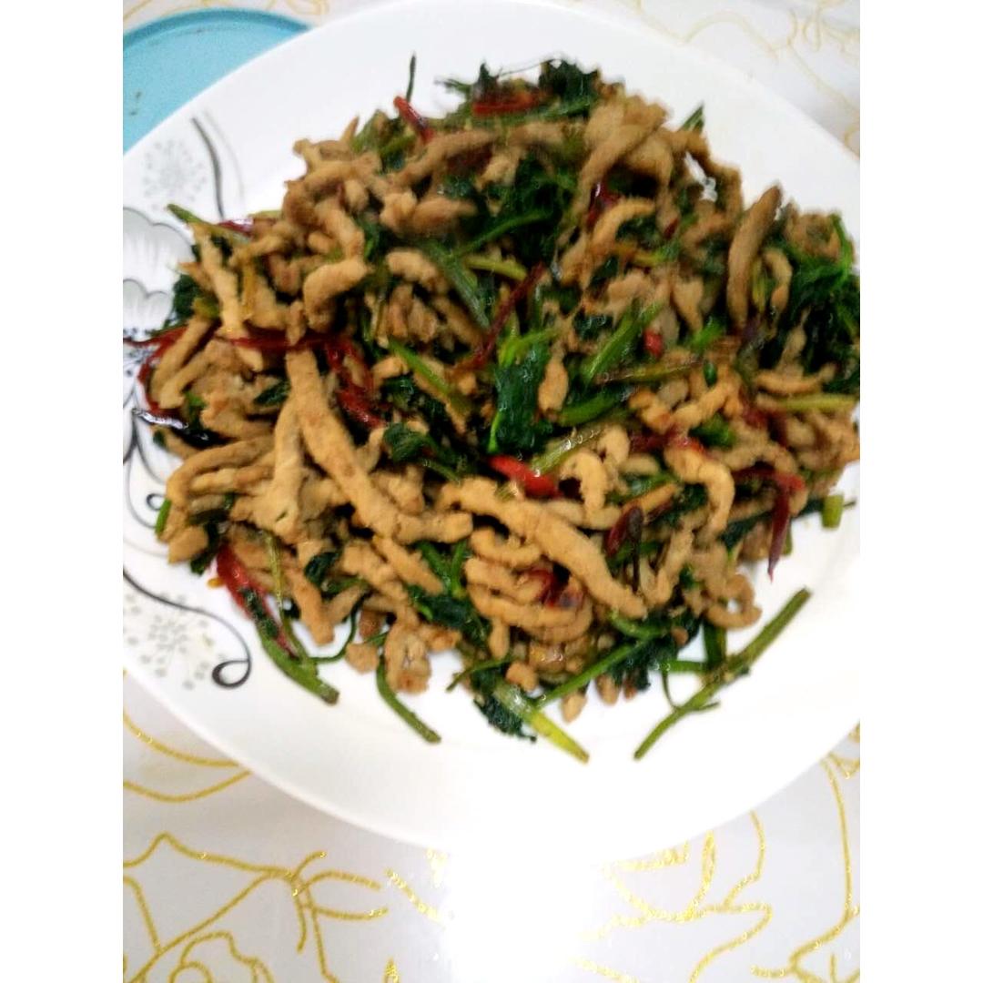 香辣肉丝 Spicy Shredded Pork with Coriander