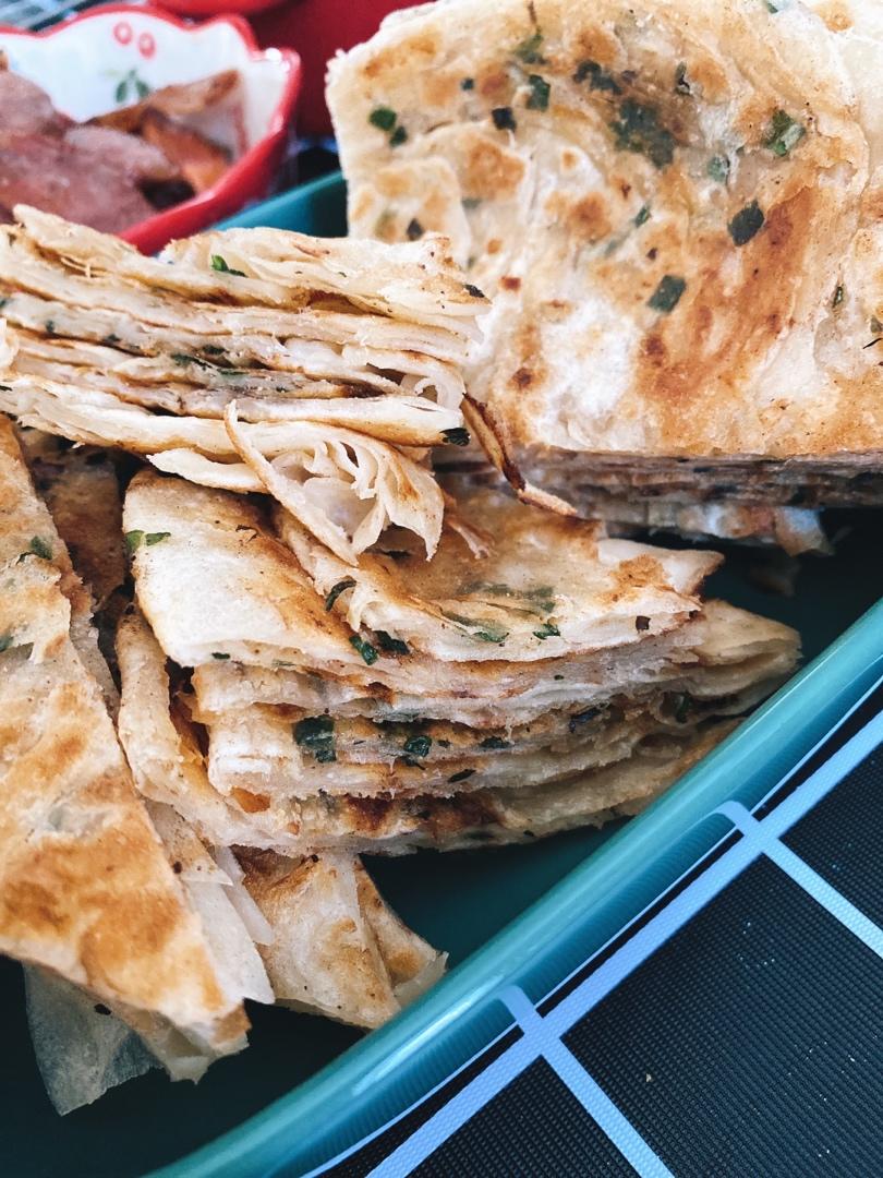 香酥千层饼，葱油饼，酥掉渣了