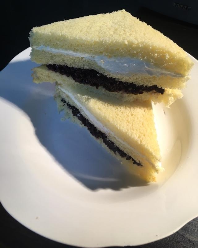 非常好吃的～紫米奶酪包（美味三明治）