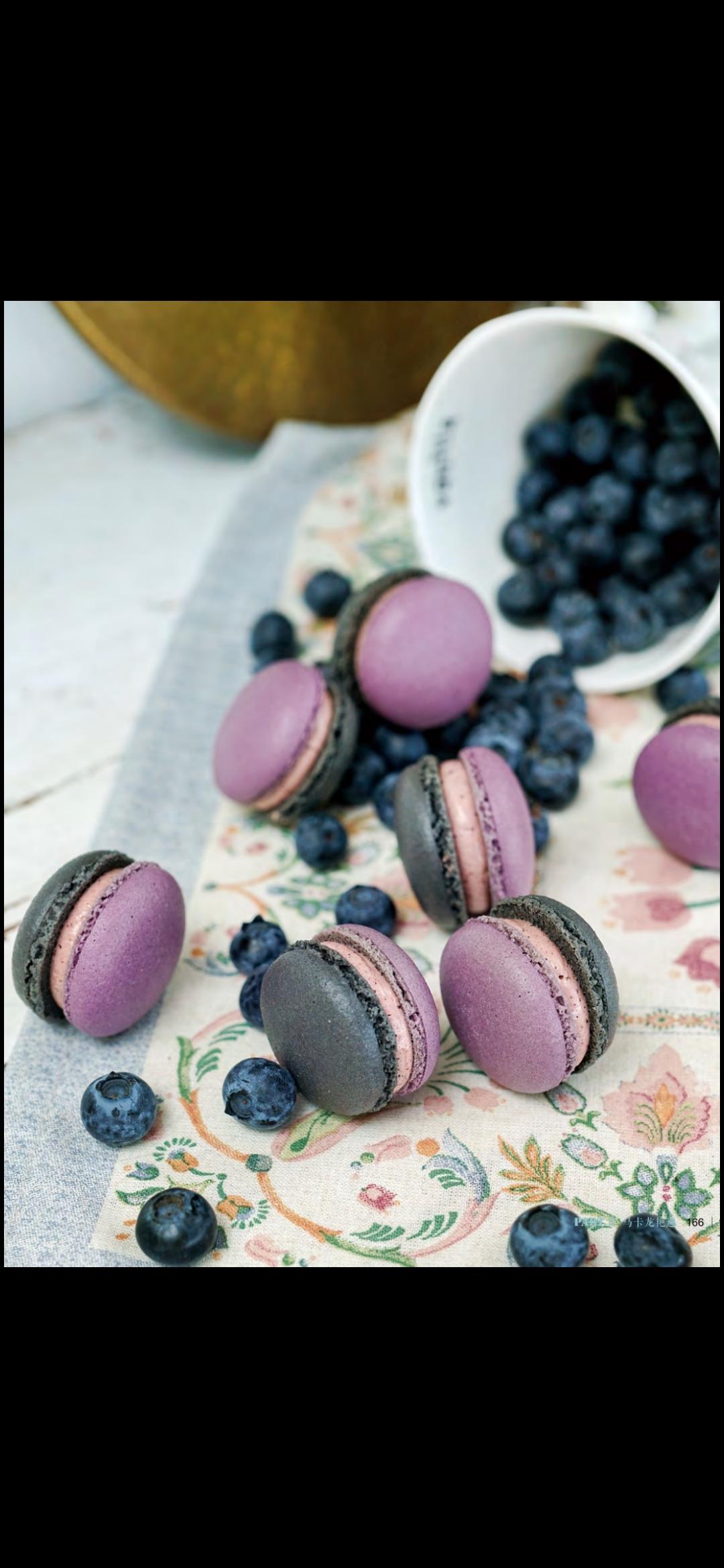 蓝莓马卡龙的做法