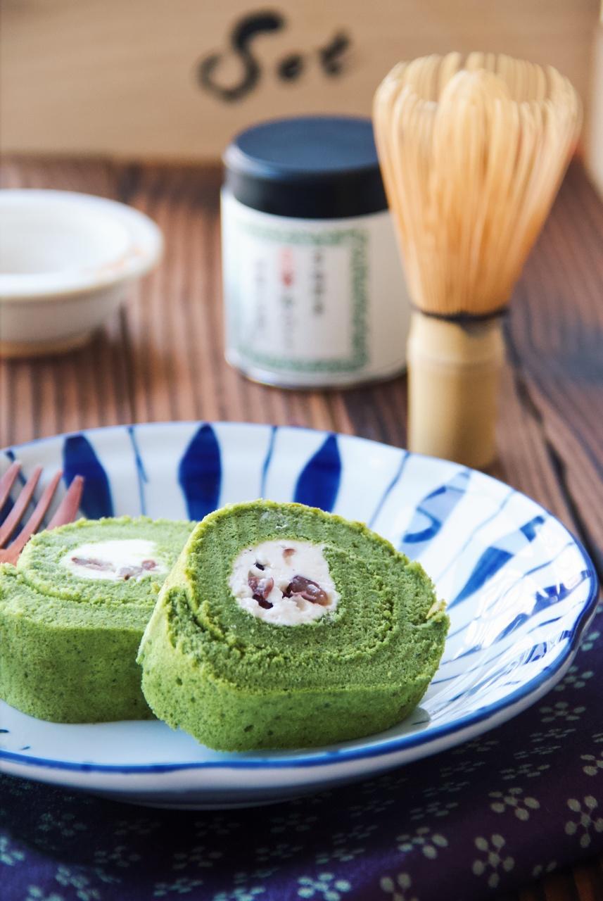 抹茶蜜豆蛋糕卷