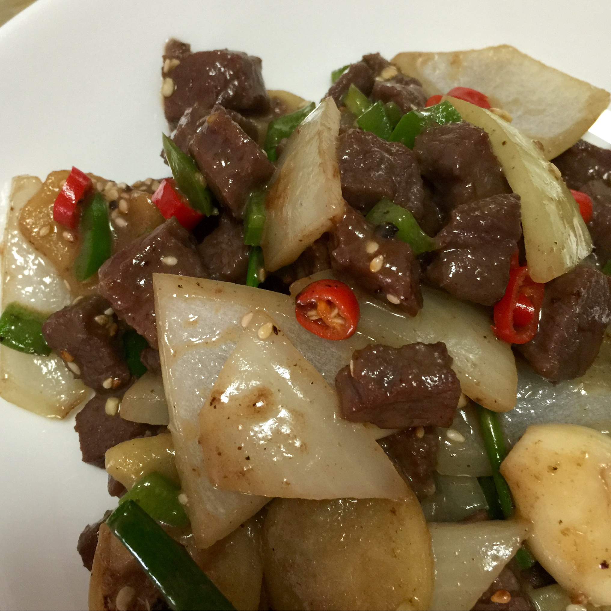 孜然牛肉粒