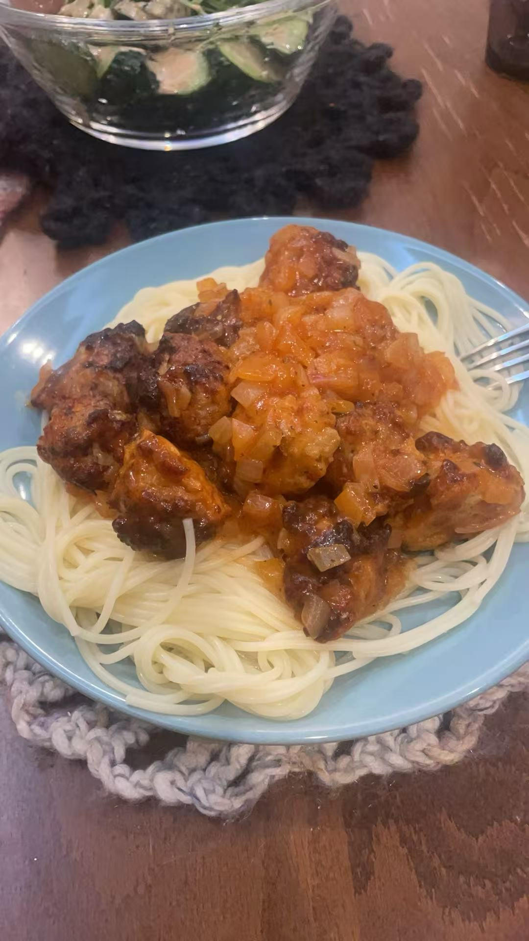 经典意大利面～～红酱牛肉丸意面（pasta with meatball）