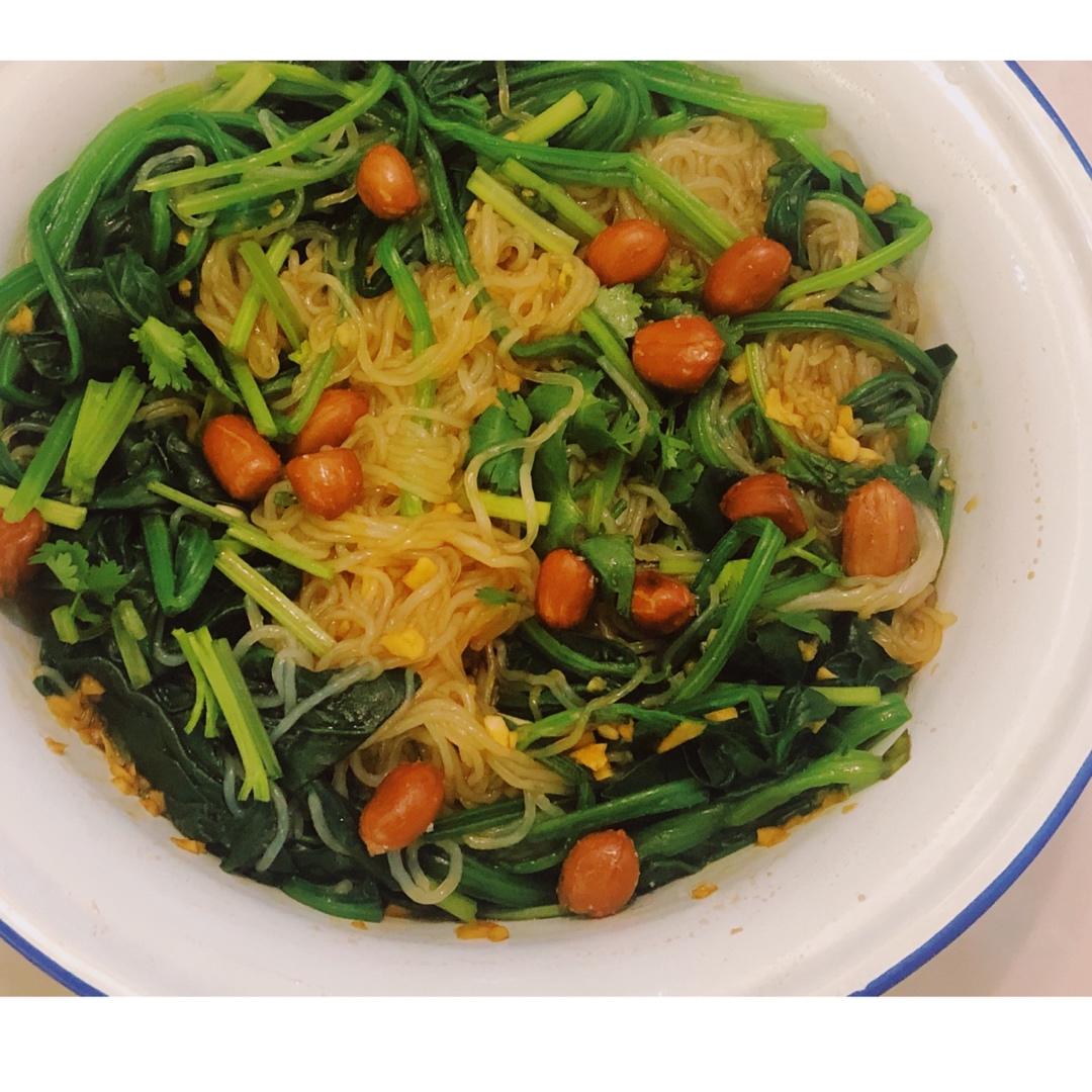 🌼神仙吃法㊙️菠菜凉拌粉丝，真的会一口上瘾。