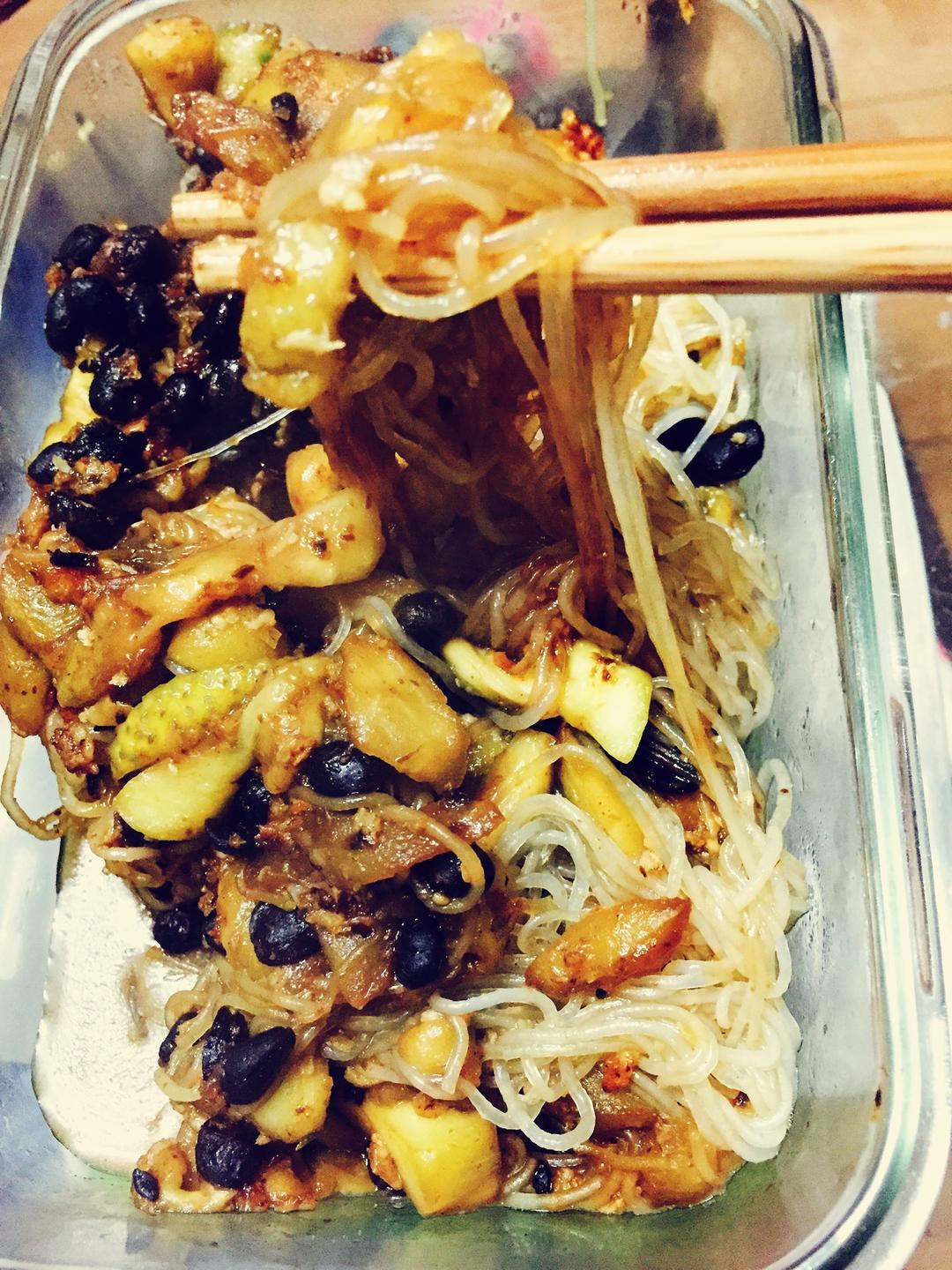 快手粉丝茄子煲（少油版）