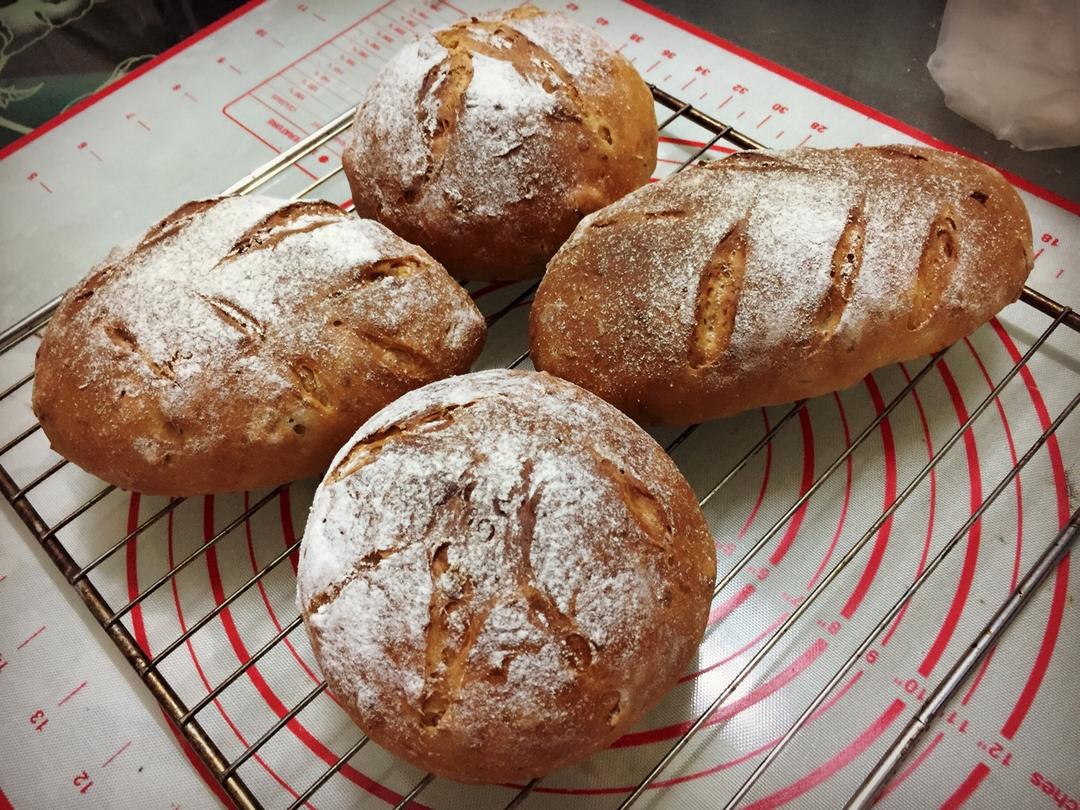 全麦核桃包～软欧包